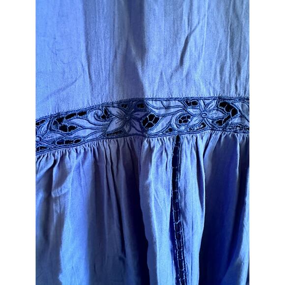 Free People Battenburg Lace Tunic Open Back Flowy Top Size Small - Picture 4 of 6